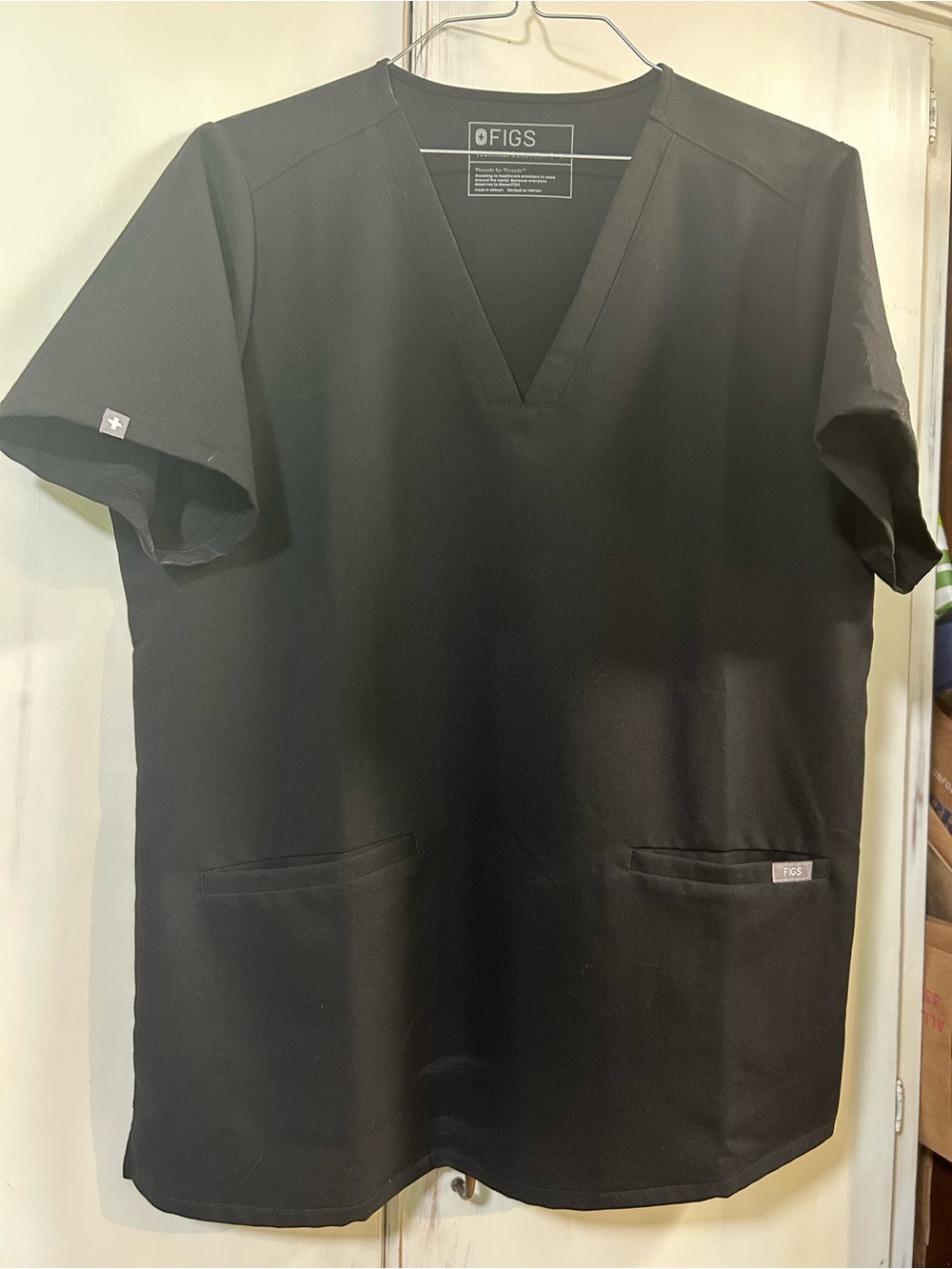 Figs Black Technical Collection Top